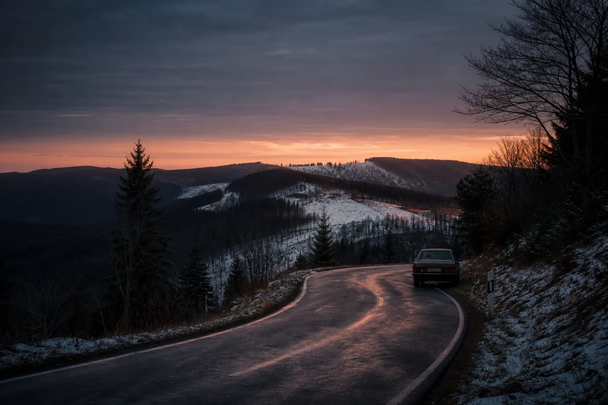Winterwege im Mittelgebirge: kurze Tage, langes Licht